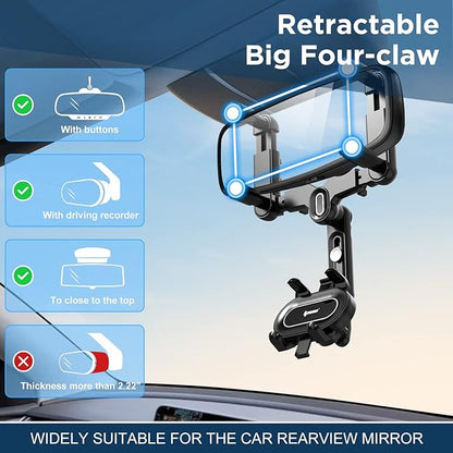 Shoppe Spot™️- 360°Rotatable and Retractable Phone Holder for Car
